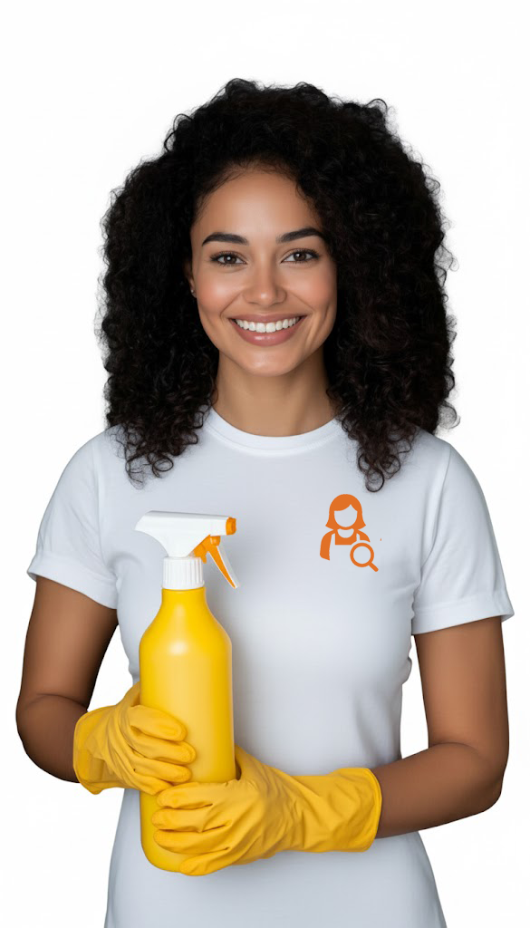 Profissional doméstica sorrindo